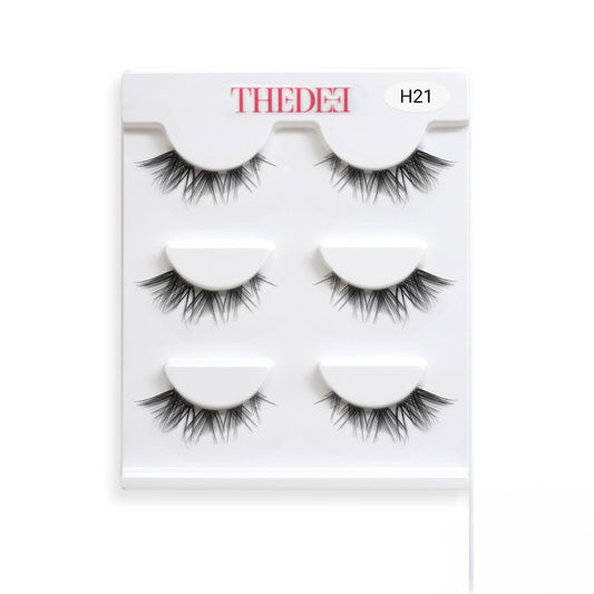 Half Lash H21 – Wispy Clear Band (3 Pairs Box)