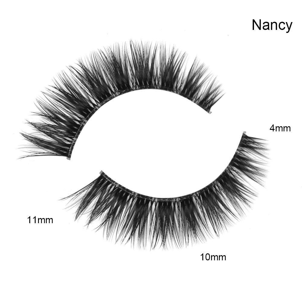 Nancy – Short Clear Band Lashes (2 Pairs)